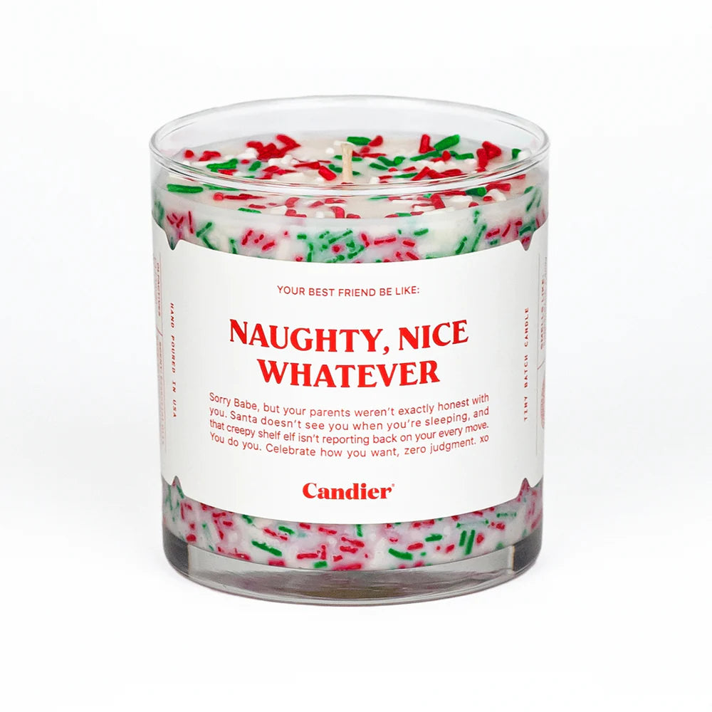 Naughty Nice Whatever Candle Front View