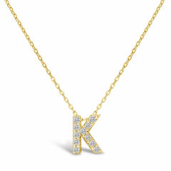 STIA Jewelry Letter Of Mine, Let It Shine Initial Necklace - K