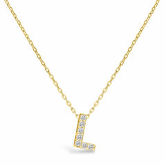 STIA Jewelry Letter Of Mine, Let It Shine Initial Necklace - L