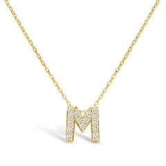 STIA Jewelry Letter Of Mine, Let It Shine Initial Necklace - M