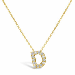 STIA Jewelry Letter Of Mine, Let It Shine Initial Necklace - D