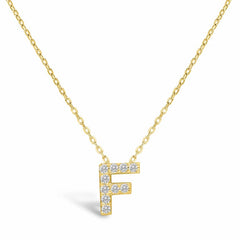 STIA Jewelry Letter Of Mine, Let It Shine Initial Necklace - F
