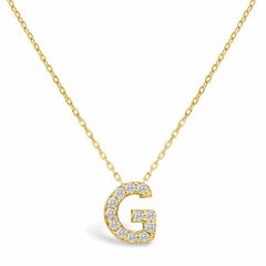 STIA Jewelry Letter Of Mine, Let It Shine Initial Necklace - G