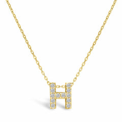 STIA Jewelry Letter Of Mine, Let It Shine Initial Necklace - H