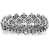 Alcazar Heart Stretch Bracelet Front View