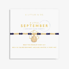 A Little Birthstone September Lapis Lazuli Gold Bracelet Card View
