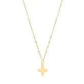 16" Necklace Gold - Signature Cross Gold Charm