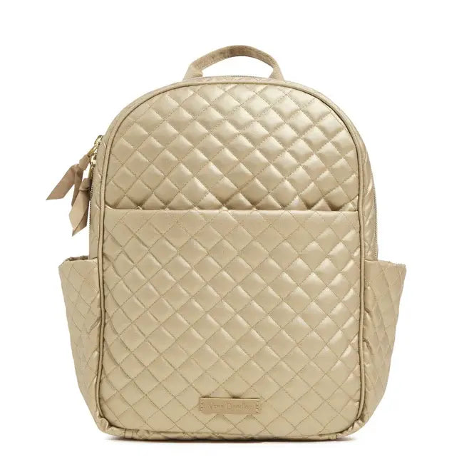 Small Backpack Champagne Gold Pearl Front View