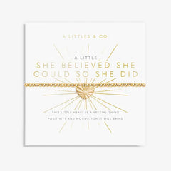 A Little She Believed She Could So She Did - Gold Bracelet Card View
