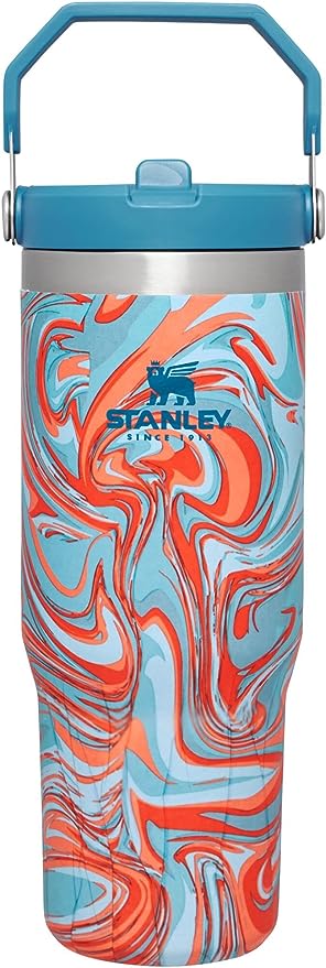 Stanley The Iceflow Flip Straw Tumbler 30 oz. Pool Swirl Tie Dye