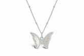 Stia Jewelry Spread Your Wings Butterfly Silver Necklace.