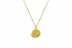 Stia Jewelry Classy Girls Wear Pearls - MOP Sun and Moon Gold Necklace