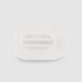Coconut White Small Flat Round Hair Clip