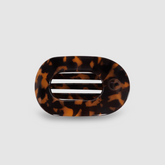 Tortoise Small Flat Round Hair Clip
