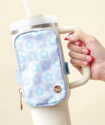 The Darling Effect - Tumbler Fanny Pack - Check Blue