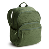 A large size backpack form Vera Bradley in the color green.