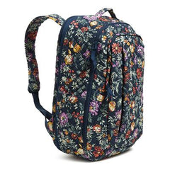 Vera Bradley Large Travel Backpack in Fresh-Cut Floral Green