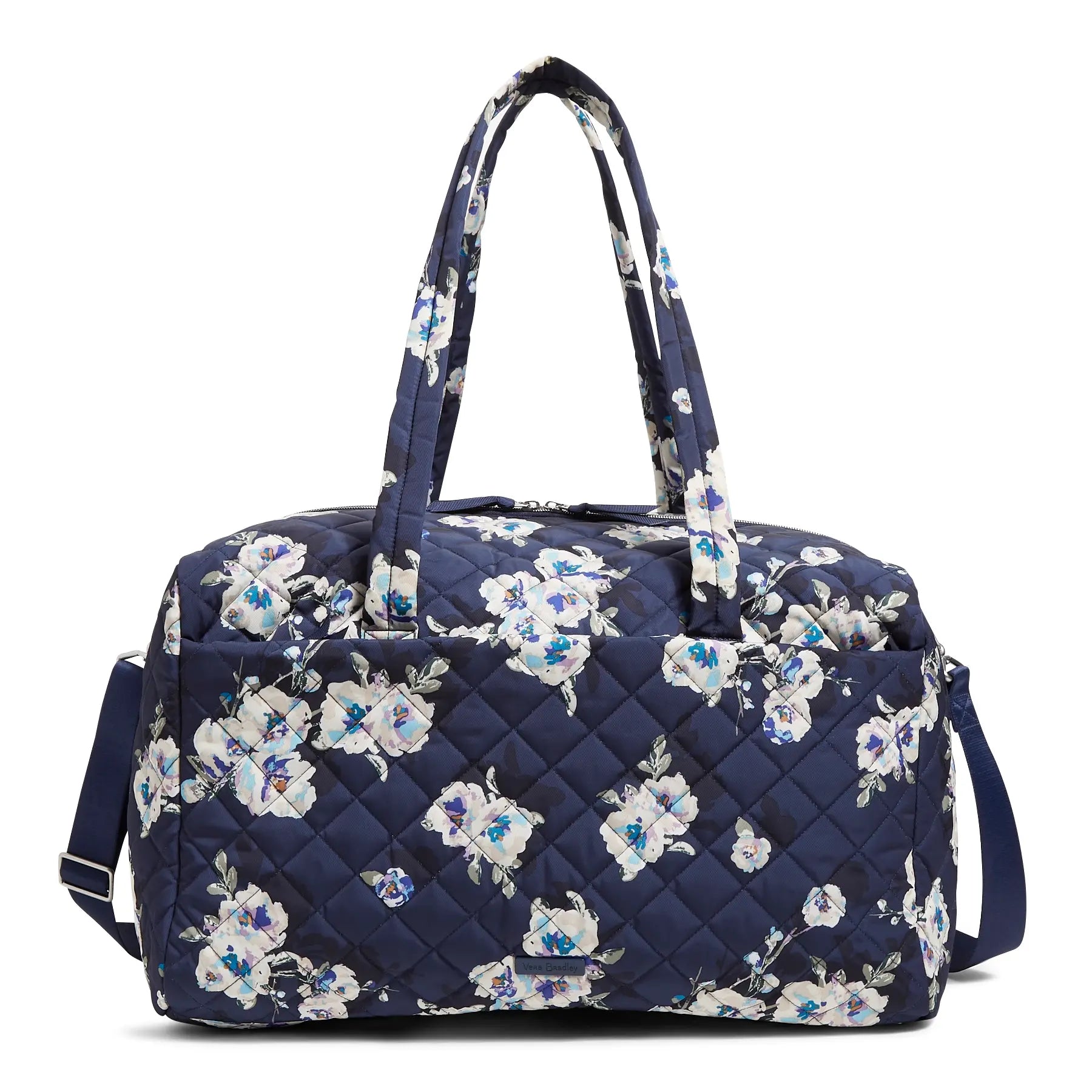 Vera Bradley Large Travel Duffel in Blooms and Branches Navy.
