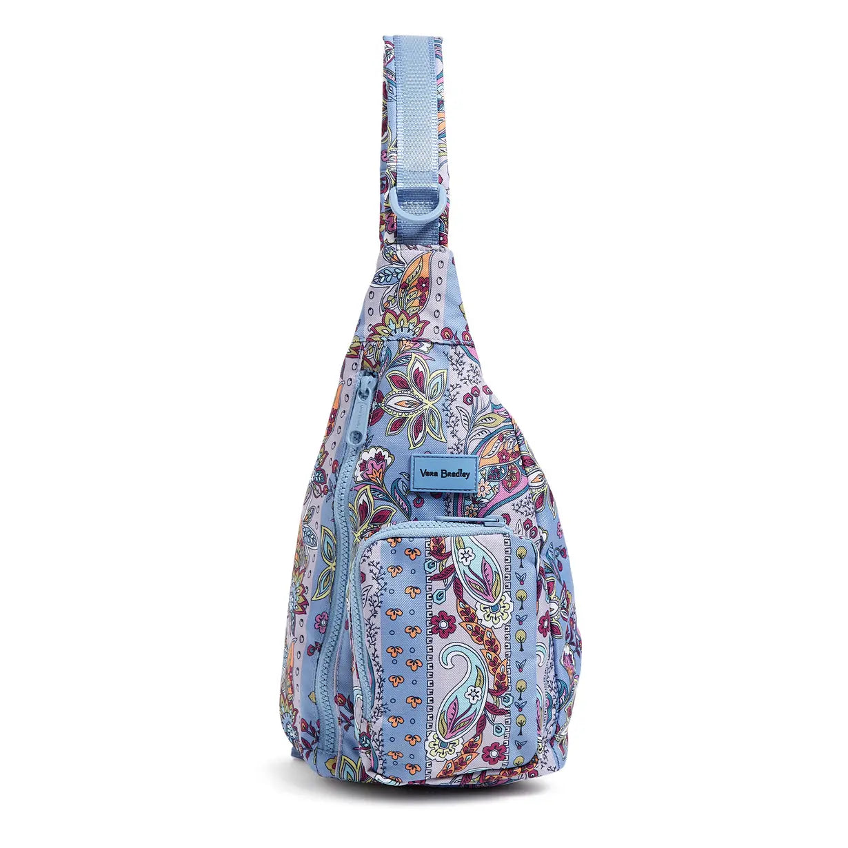 Vera Bradley ReActive Mini Sling Backpack in Provence Paisley Stripes.