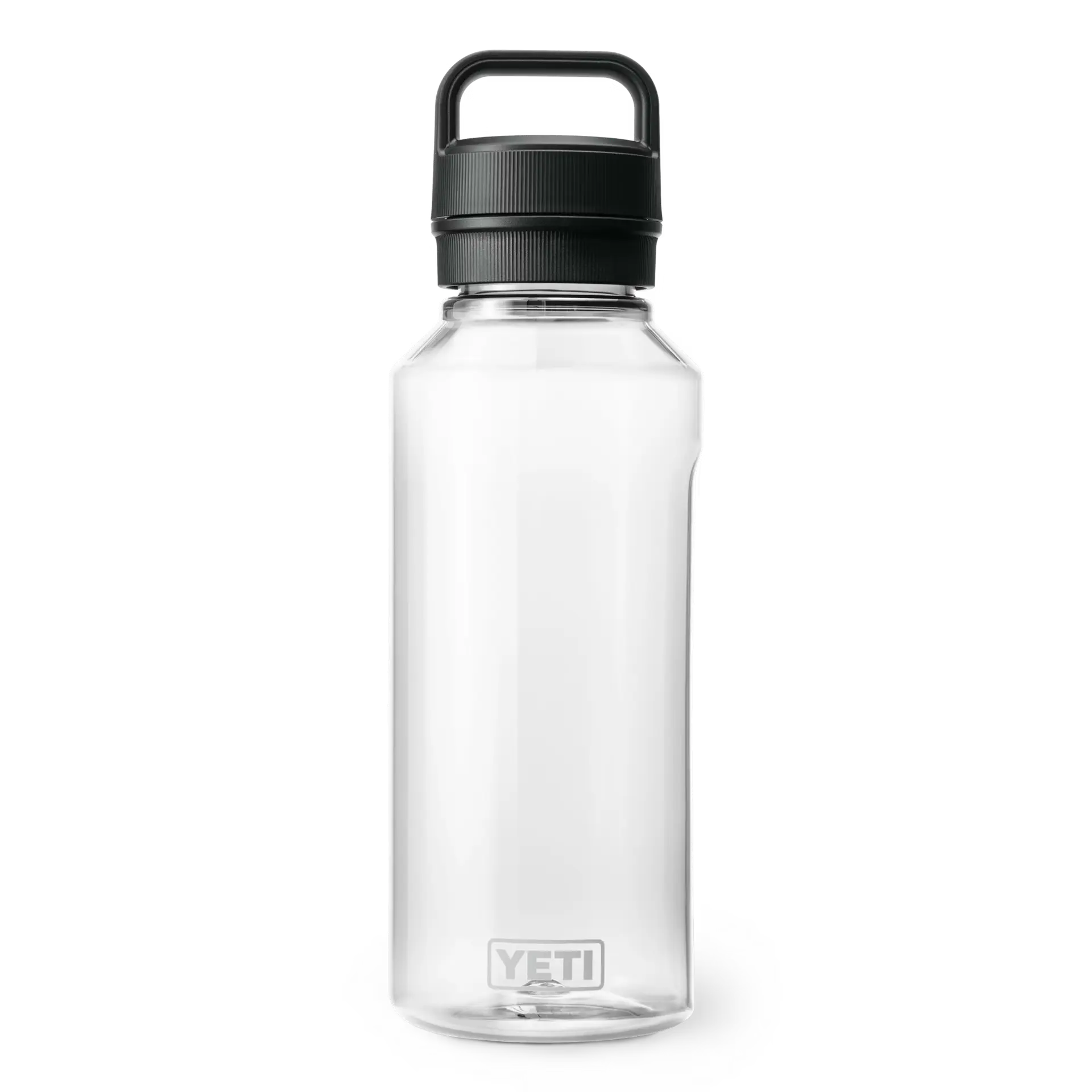 A YETI Yonder Bottle, clear 50 oz water bottle.