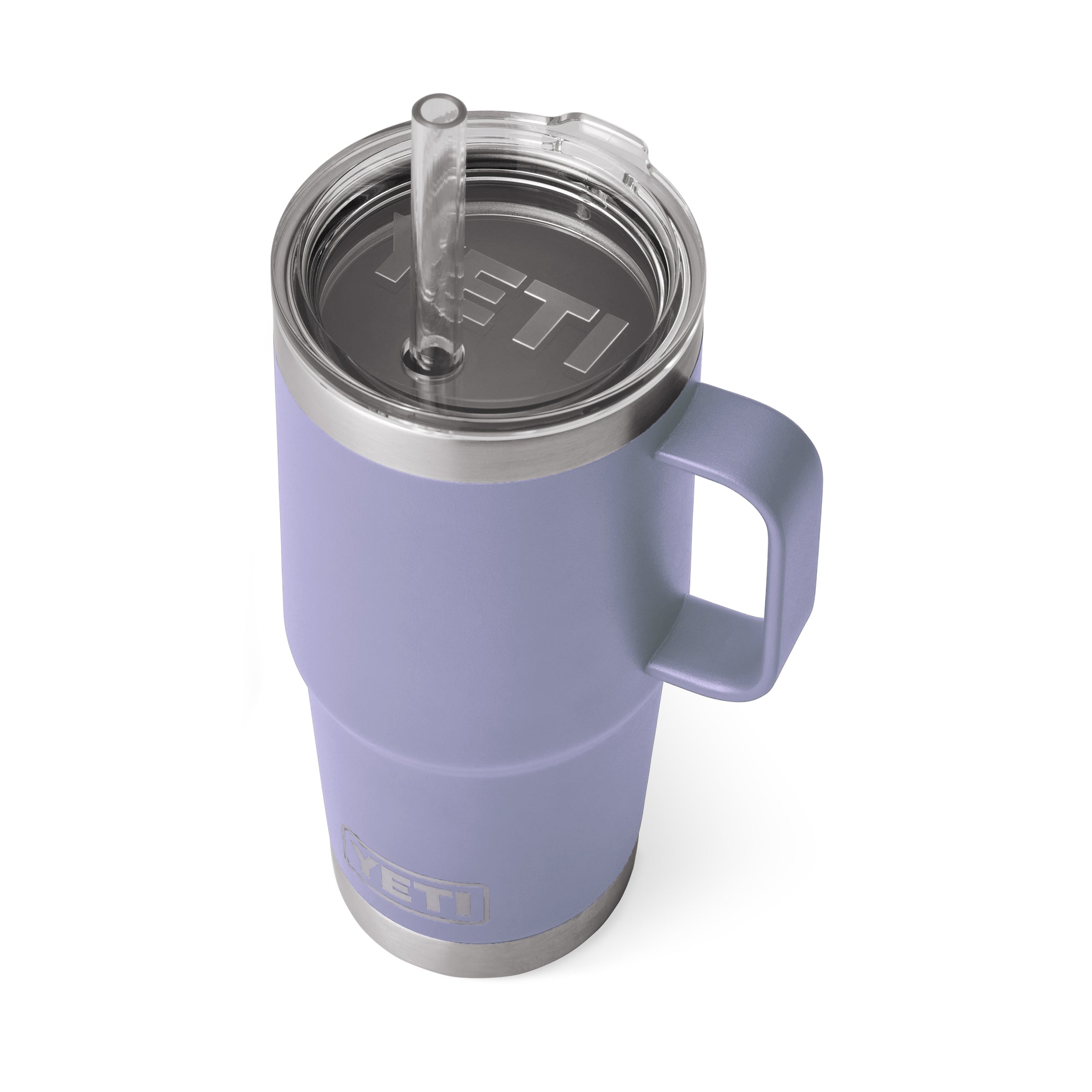 20 oz Stainless Steel Tumbler Double Wall Vacuum Insulated Coffee Cup  Travel Mug with Straws No Handle (Purple)