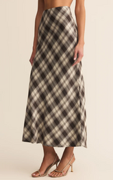 Europa Plaid Midi Skirt
