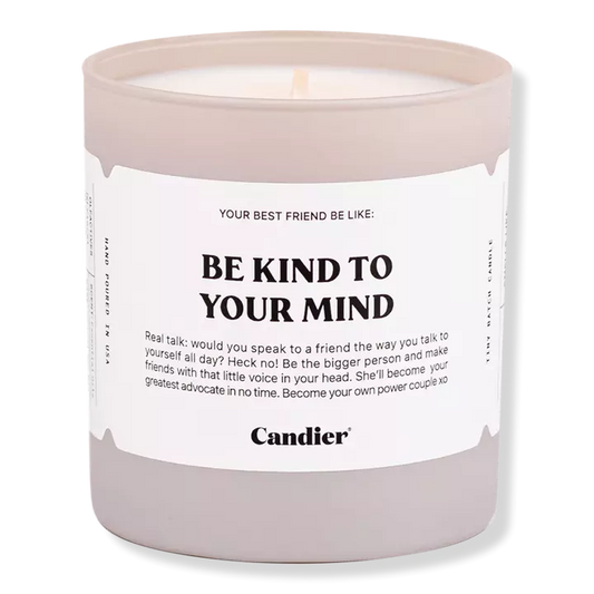 Be Kind To Your Mind Candle Front View 720