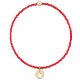 Extends Hope Classic Bracelet - Bright Red - Star Small Gold Disc
