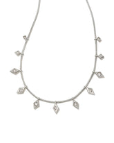Kinsley Strand Necklace Silver White Cz