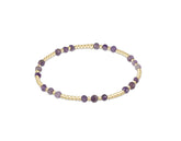 Gemstone Gold Joy Pattern 3mm Bead Bracelet