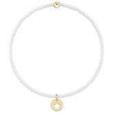 Hope Classic Bracelet - White - Star Small Gold Disc