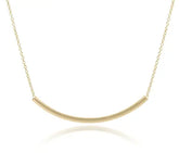 16" Necklace Gold - Bliss Bar Gold Front View
