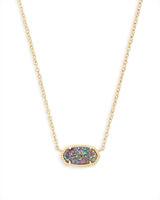 Elisa Gold Multi Drusy Necklace