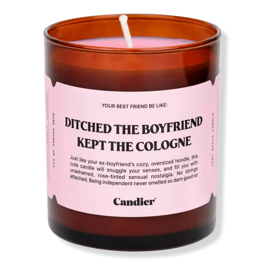 Ditched The Boyfriend, Kept The Cologne Candle - Candier Candles 720