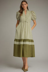 Harper Mixed Print Midi Dress