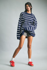 Sadie Oversized Striped Knit Sweater