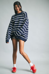 Sadie Oversized Striped Knit Sweater