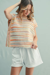 Sawyer Sleeveless Striped Sweater