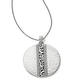 Mingle Silver Disc Necklace Front View