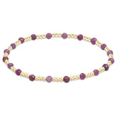 egirl Gemstone Gold Sincerity Pattern 3mm Bead Bracelet
