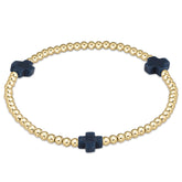 egirl Signature Cross Gold Pattern 3mm Bead Bracelet