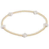 egirl Signature Cross Small Gold Pattern 2mm Bead Bracelet