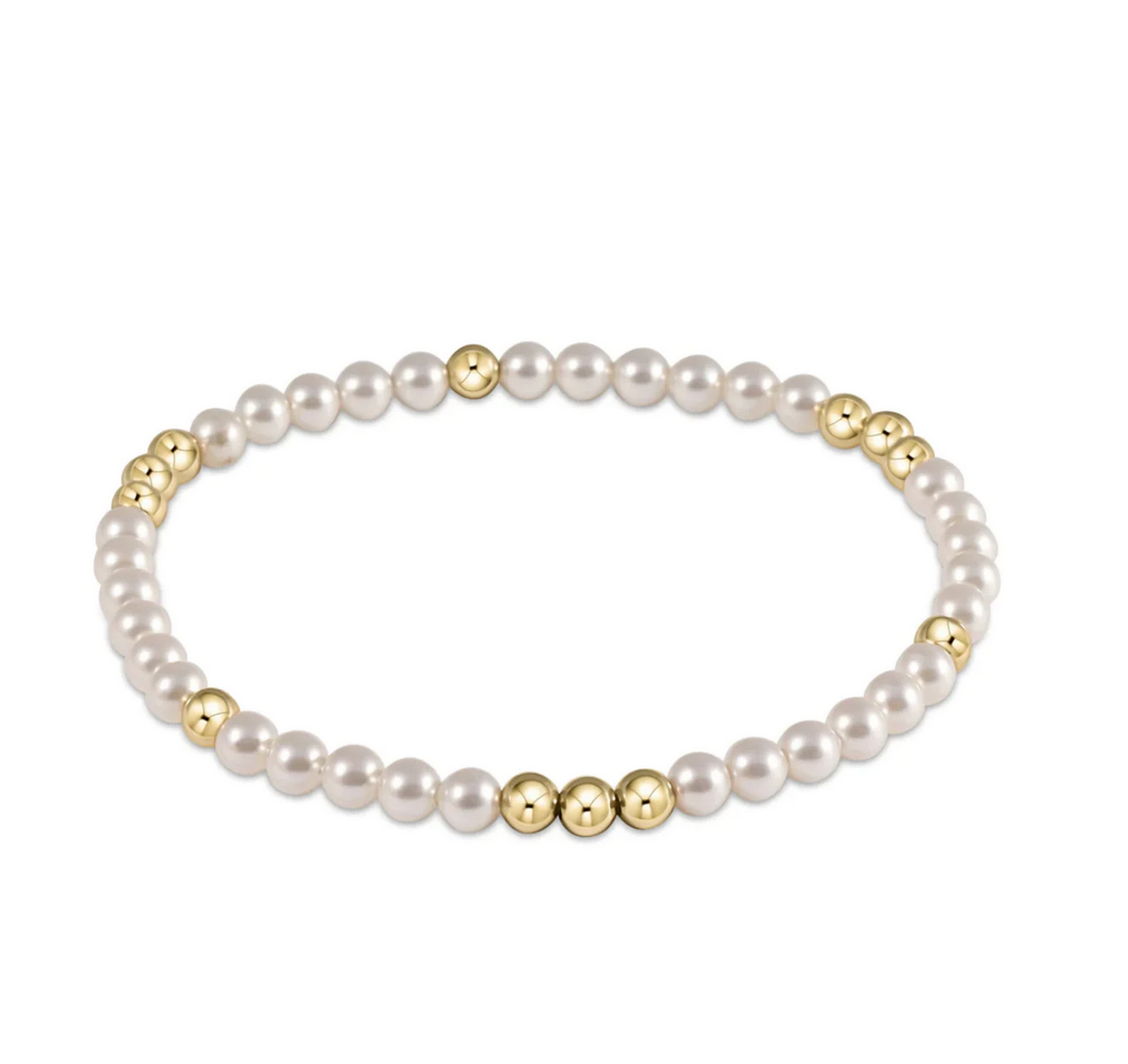 An Enewton Worthy Pattern 3mm Bead Bracelet - Pearl