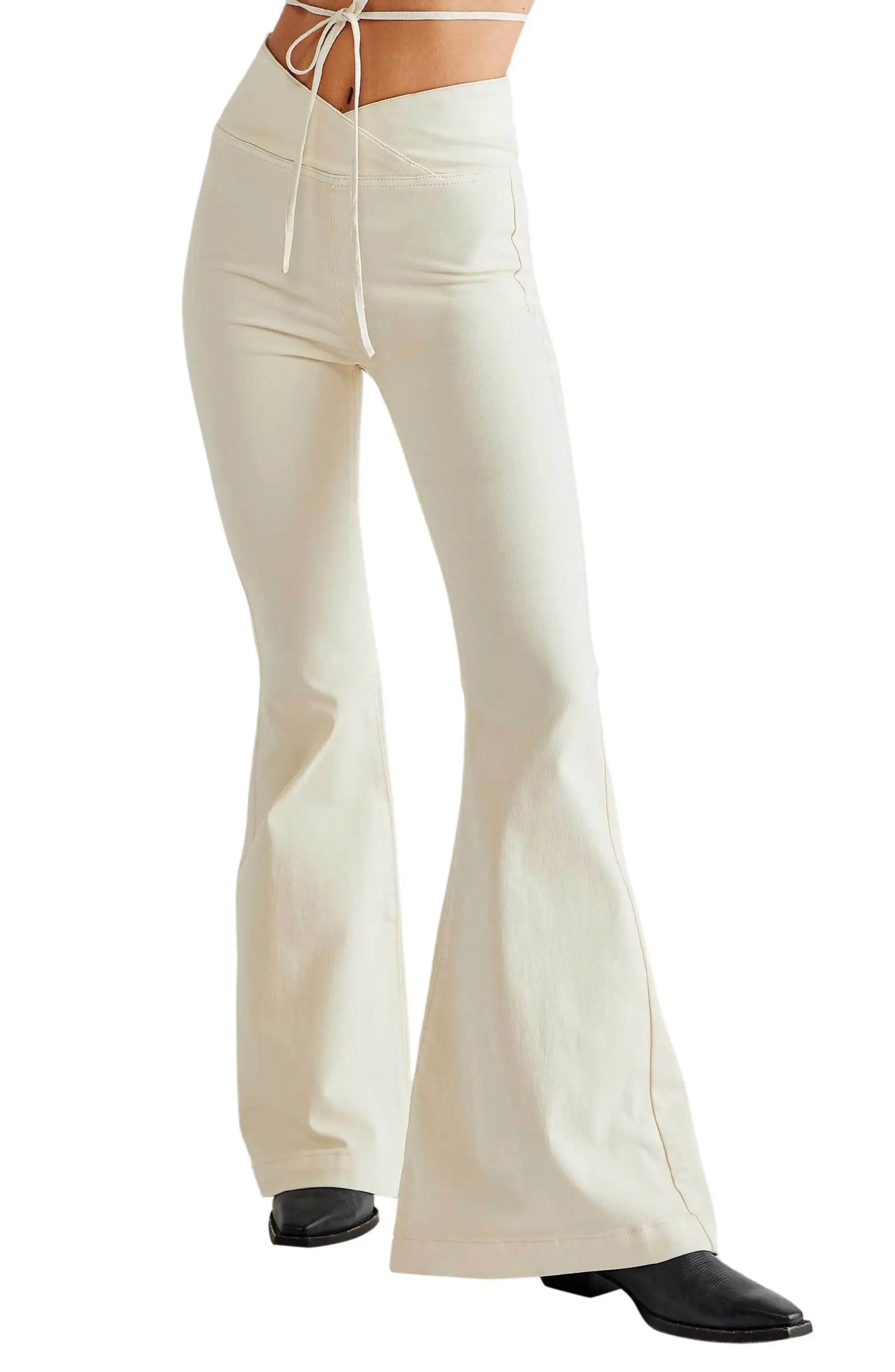 Free People Free People Venice Beach Flare Jeans in worn white.