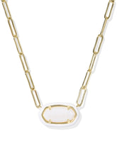 Elisa Enamel Frame Paperclip Necklace