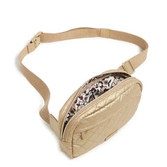 Mini Belt Bag Champagne Gold Pearl Pattern View
