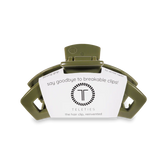 An Open Olive Medium Hair Clip from TELETIES.