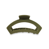 An Open Olive Medium Hair Clip from TELETIES.