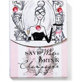 Drink Champagne Notepad Front View