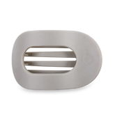 Teleties Large Flat Round Clip | Silver Flames